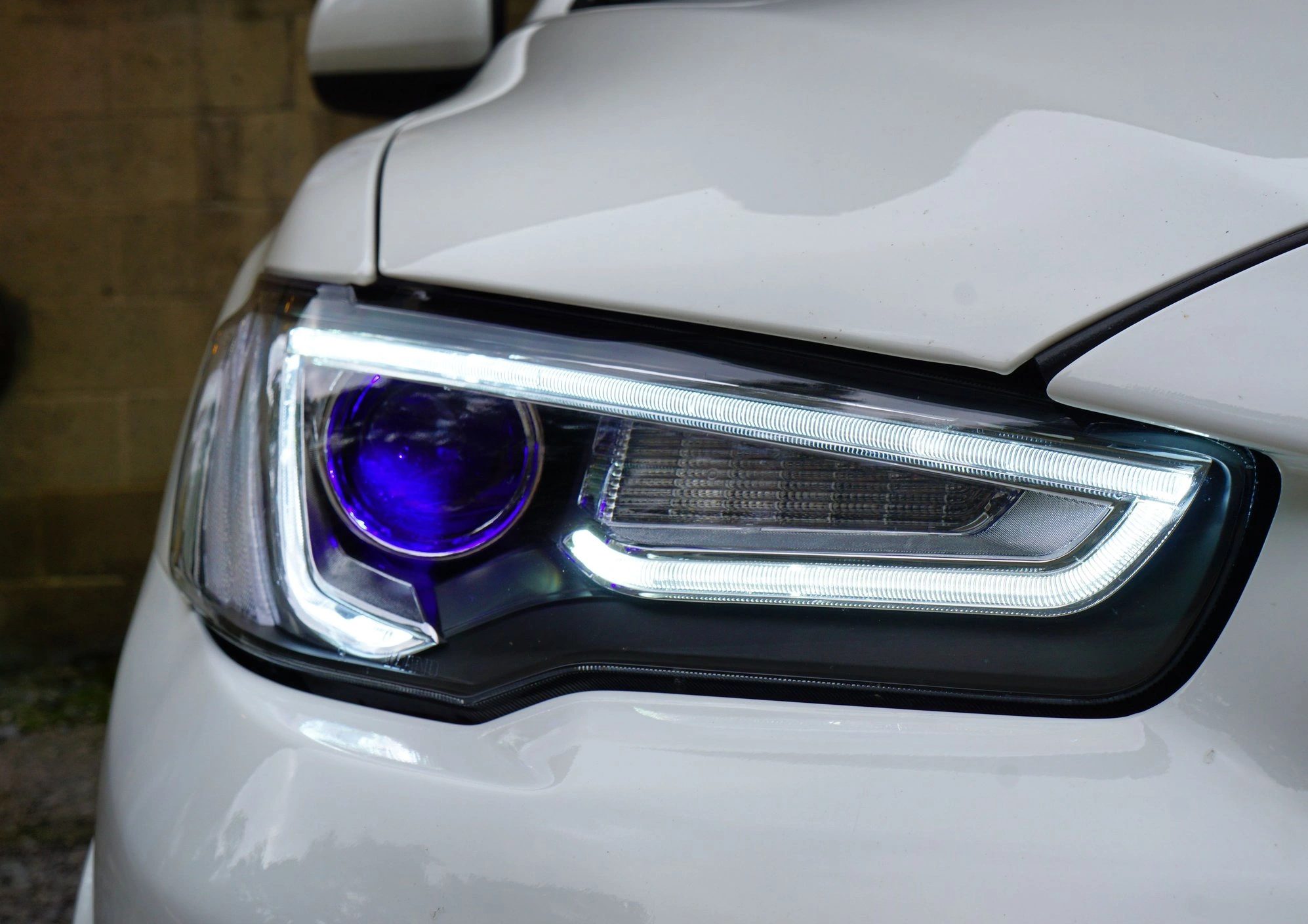 Mitsubishi Lancer Evo X Audi A5 Style Customized Headlights (VLand)