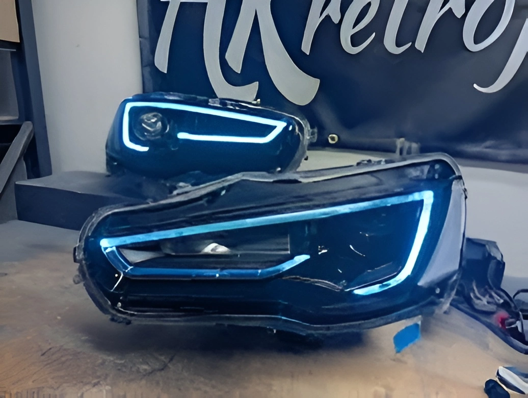 Mitsubishi Lancer Evo X Audi A5 Style Customized Headlights