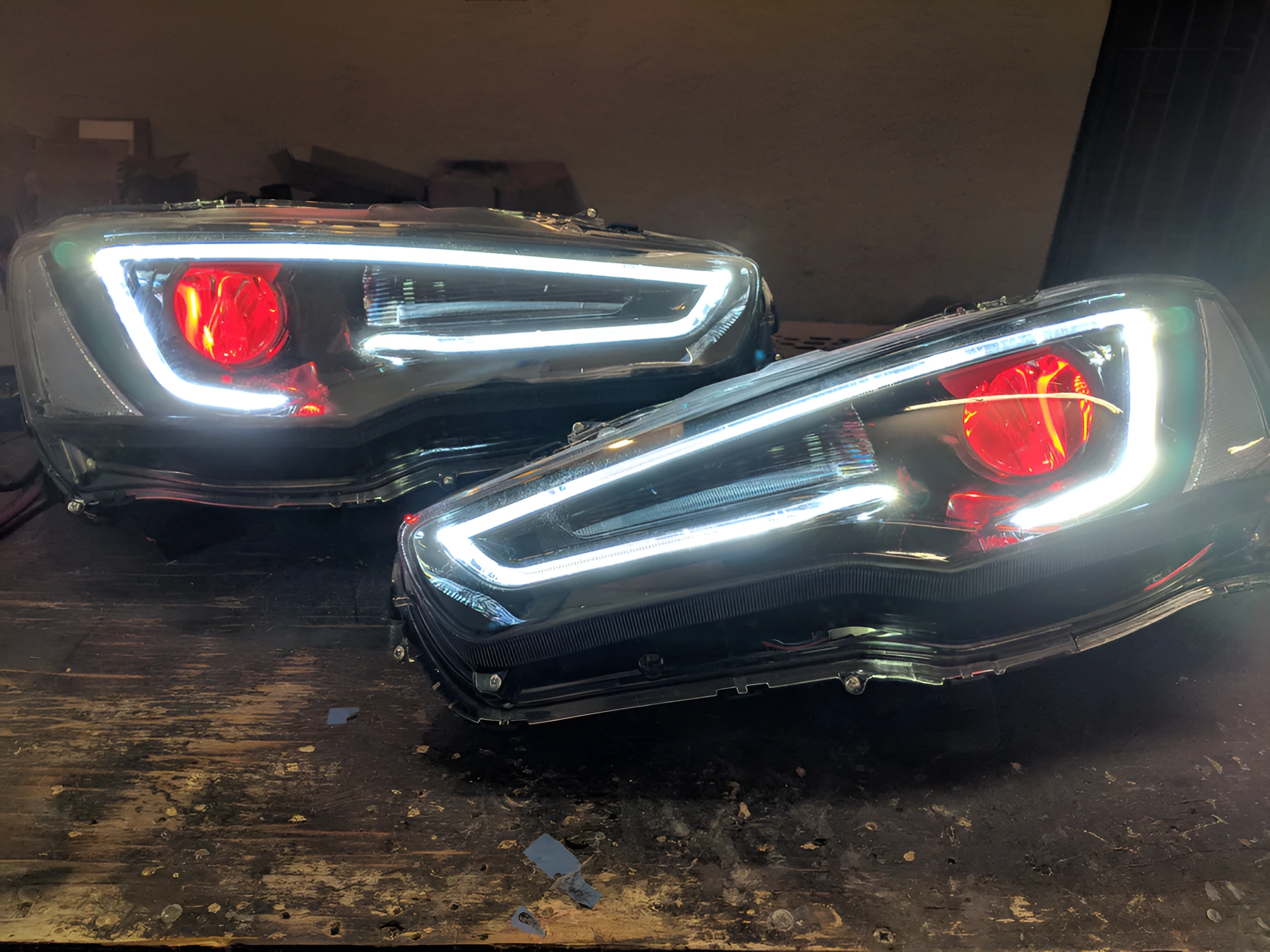 Mitsubishi Lancer Evo X Audi A5 Style Customized Headlights