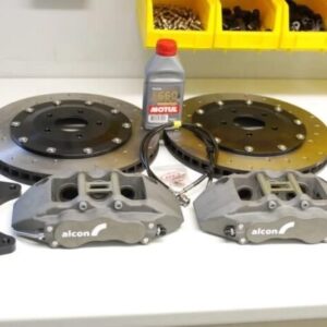 Alcon 6 piston calipers and 343mm 2 piece rotors for evo 9(front brakes)