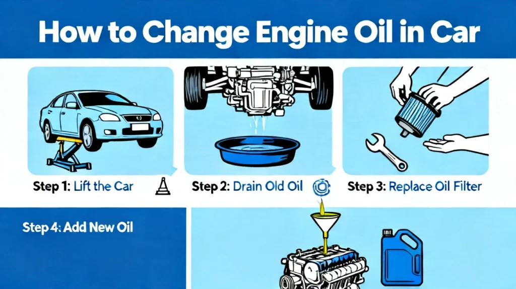 How to Change Engine Oil in Car