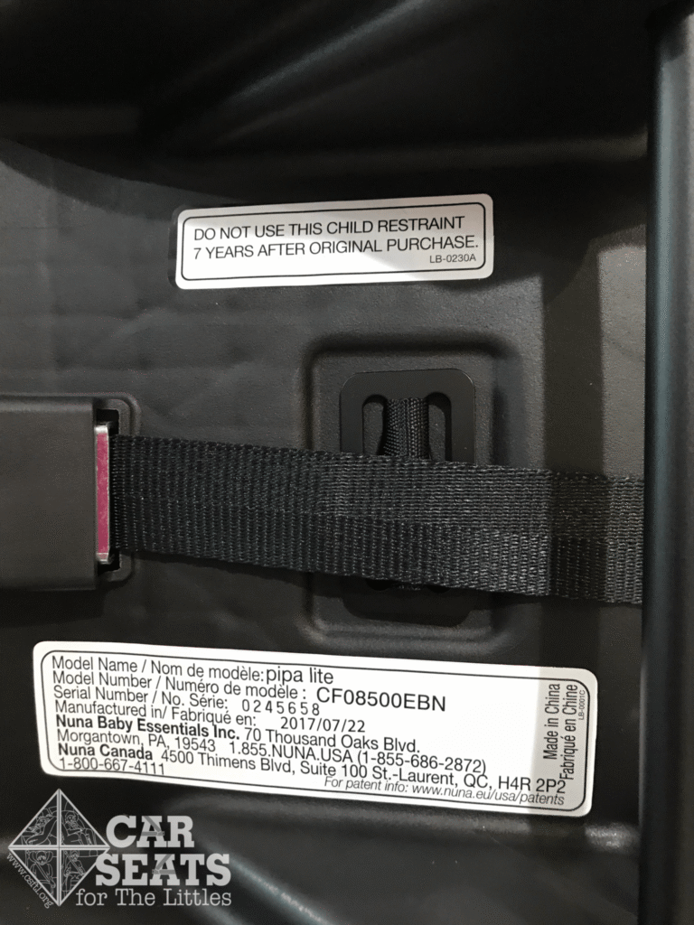 where do you find expiration date on car seat car