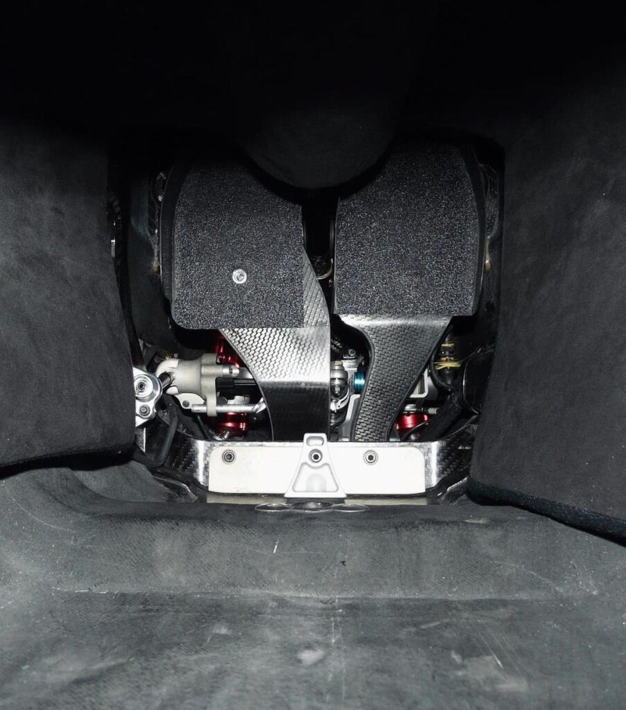 where is the gas and brake in an f1 car